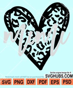 Leopard mimi heart svg