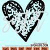 Leopard sister heart svg