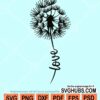Love dandelion svg
