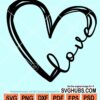 Love heart svg