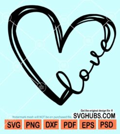Love heart svg