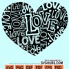Love heart svg