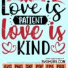 Love is patient Love is kind svg