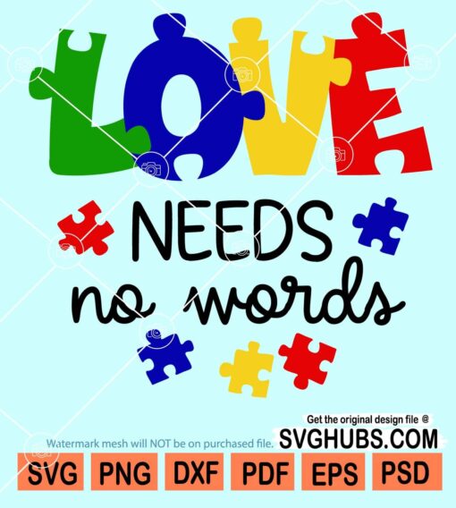 Love needs no words svg