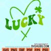 Lucky shamrock heart svg