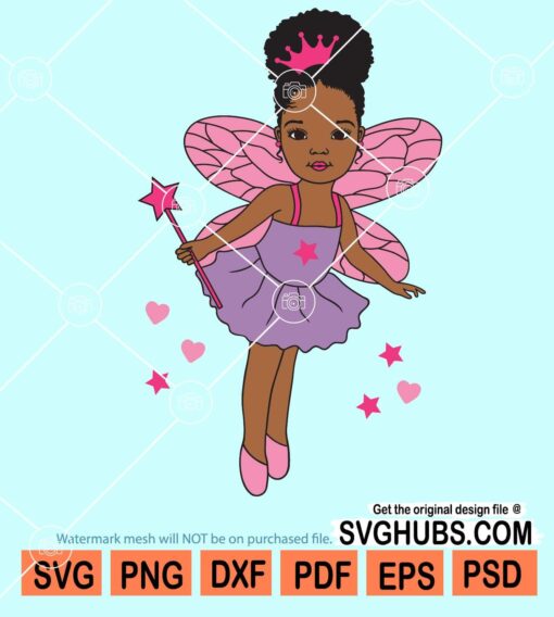 Magic wand black girl svg