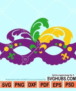 Mardi gras mask sign feathers svg