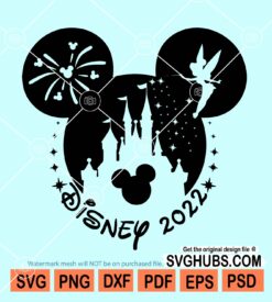 Mickey Ears Tinker Bell Castle SVG