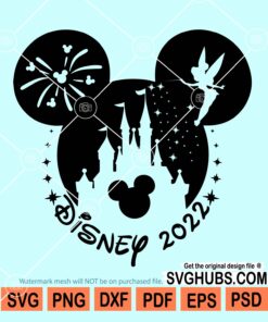 Mickey Ears Tinker Bell Castle SVG