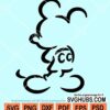 Mickey Mouse Outline SVG