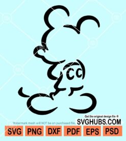 Mickey Mouse Outline SVG