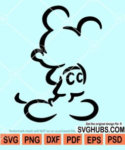 Mickey Mouse Outline SVG