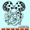 Mickey mouse with flowers SVG, Flower and garden Minnie svg, Disney SVG, Disney bound svg