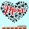 Mom heart mandala svg
