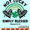 Not lucky simply blessed svg, St. Patrick’s Svg, Kids St Patricks Day svg, Not LNot lucky simply blessed svgucky svg