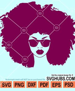 Nubian woman with sunglasses svg