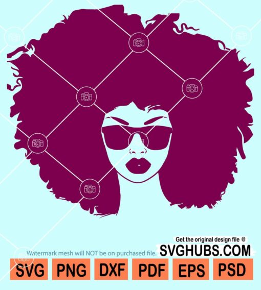 Nubian woman with sunglasses svg