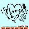 Nurse heart tools svg