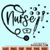 Nurse heart tools svg