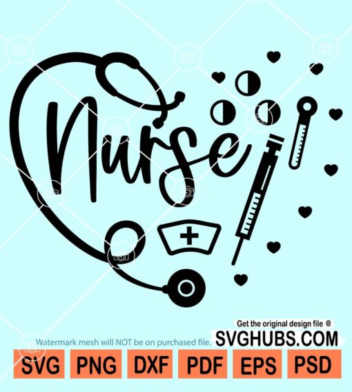 Nurse heart tools svg