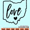 Ohio home love svg