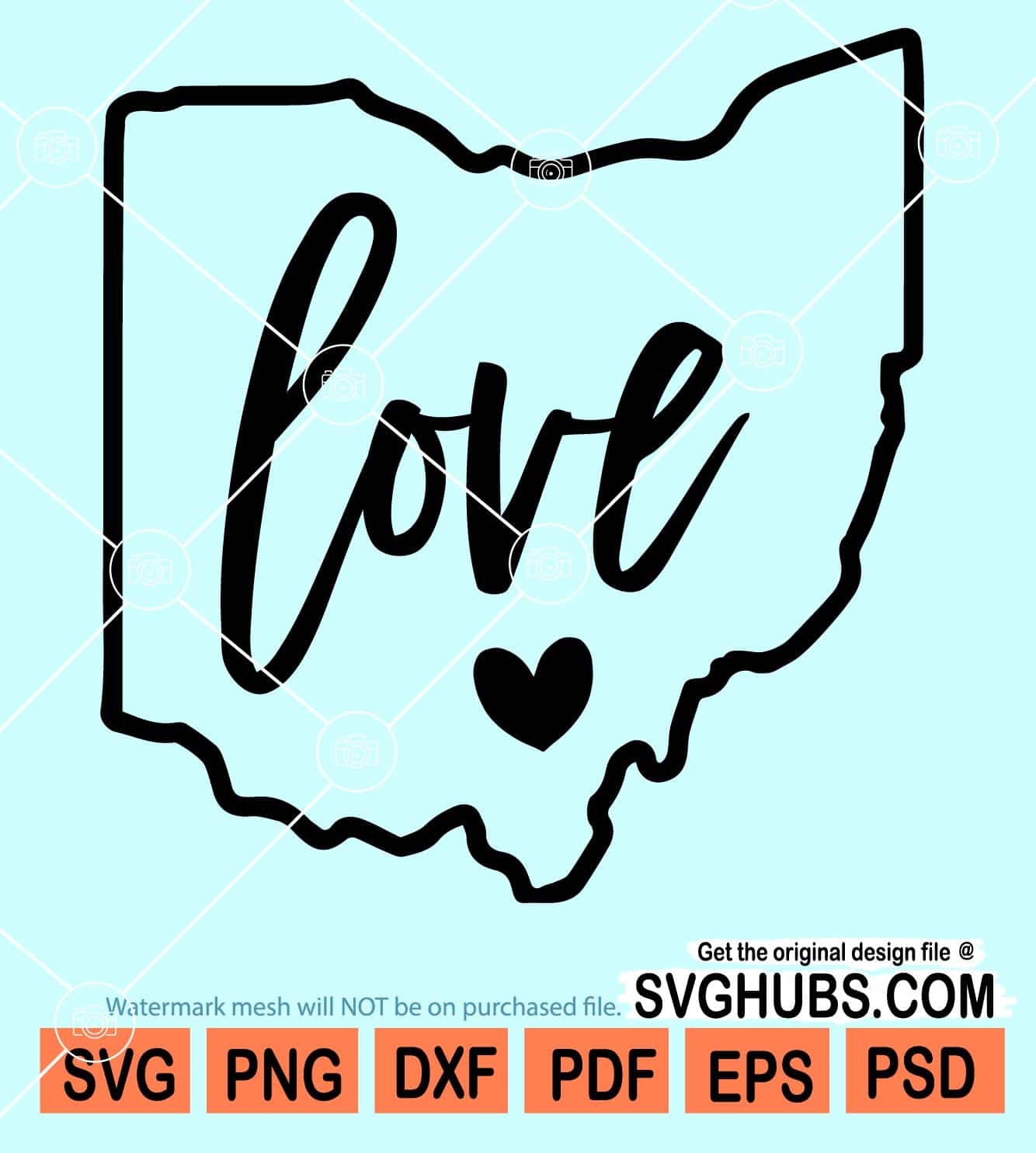 Ohio home love svg