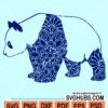 Panda bear mama svg