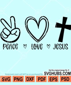 Peace love Jesus svg