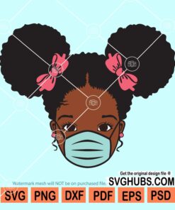 Peeekaboo girl afro puffs svg