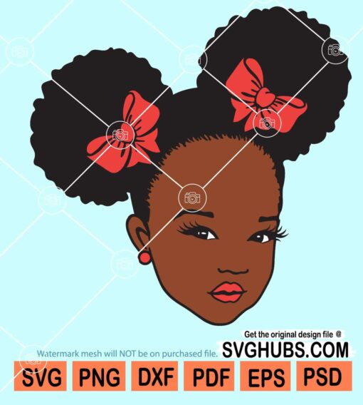 Peekaboo black girl afro puffs with lipstick svg