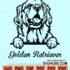 Peeking dog svg