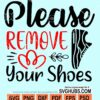 Please remove your shoes svg