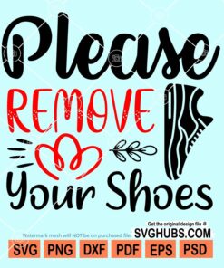 Please remove your shoes svg