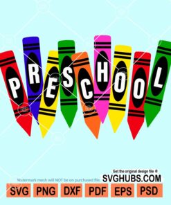 Preschool crayons svg