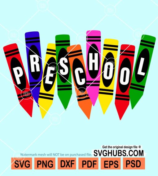 Preschool crayons svg