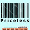 Priceless barcode svg