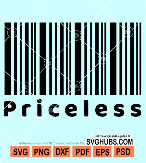 Priceless barcode svg