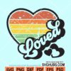Retro love SVG