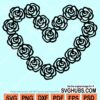 Rose heart svg