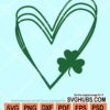 Shamrock heart svg