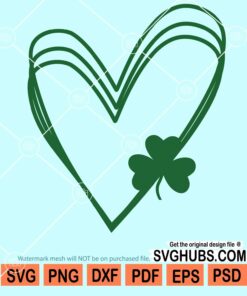 Shamrock heart svg