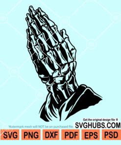 Skeleton Hands Praying SVG