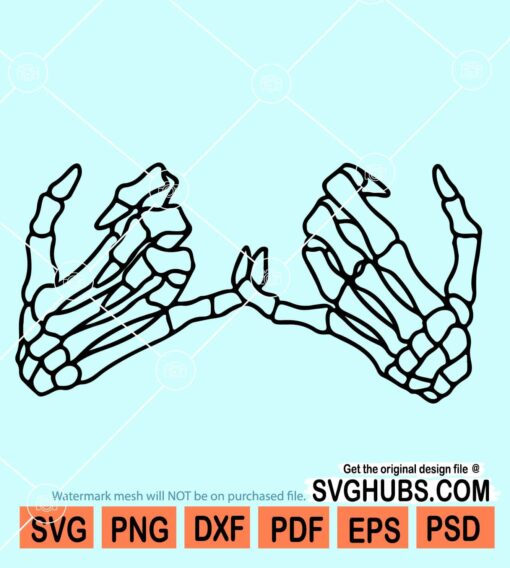 Skeleton Pinky Promise SVG
