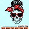 Skull valentines svg