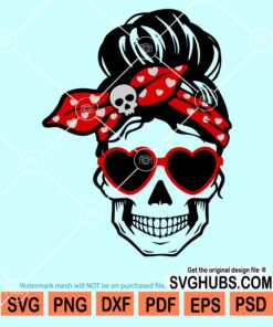 Skull valentines svg