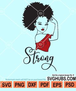 Strong black woman svg