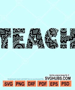 Teach zentangle svg