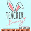 Teacher bunny svg
