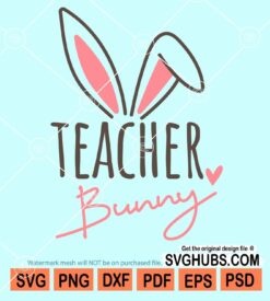 Teacher bunny svg