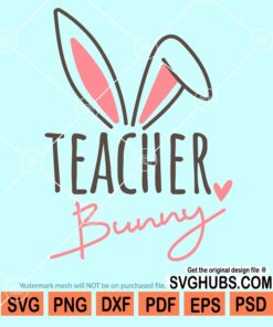 Teacher bunny svg